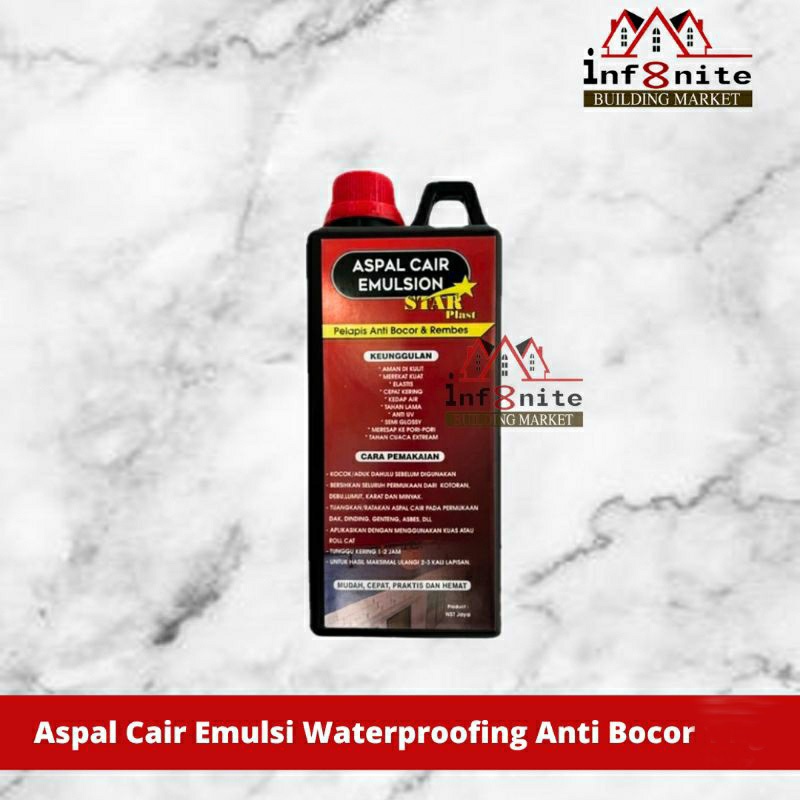 Aspal Cair Emulsion Hitam KG Anti Bocor Rembes Penambal Dak Beton Kolam Kamar Mandi Waterproofing