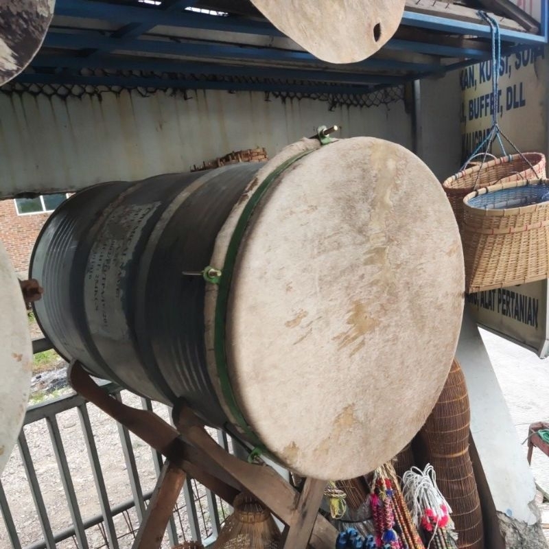 bedug musholla kulit sapi 1 sisi dari drum tong