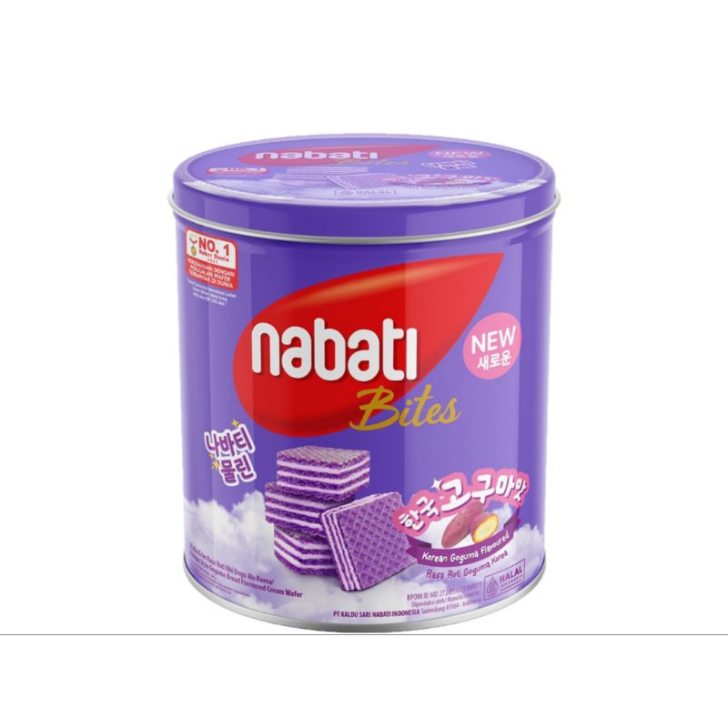 

Nabati Wafer Bites Korean Goguma kaleng 240gr