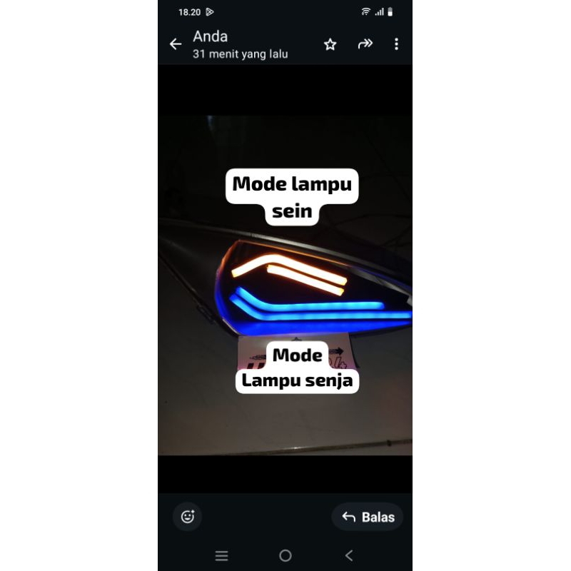 Lampu variasi senja+sein depan mio sporty