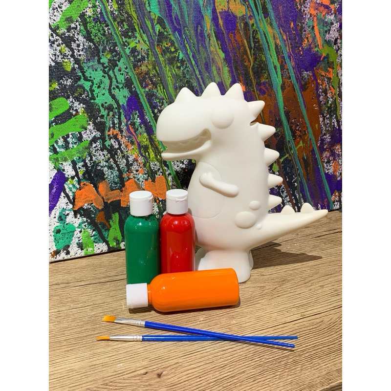 

Bearbrick Colorinh Set Fluid Painting Dino
