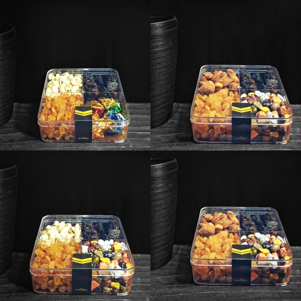 

Paket Hampers Exclusive Oleh-oleh Haji dan Umroh Premium Toples Square Sekat 4