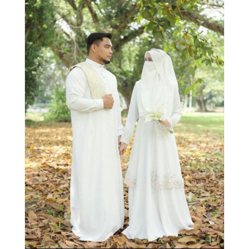 sepasang baju akad baju akad baju akad nikah baju akad Malaysia baju akad putih baju akad simple baj