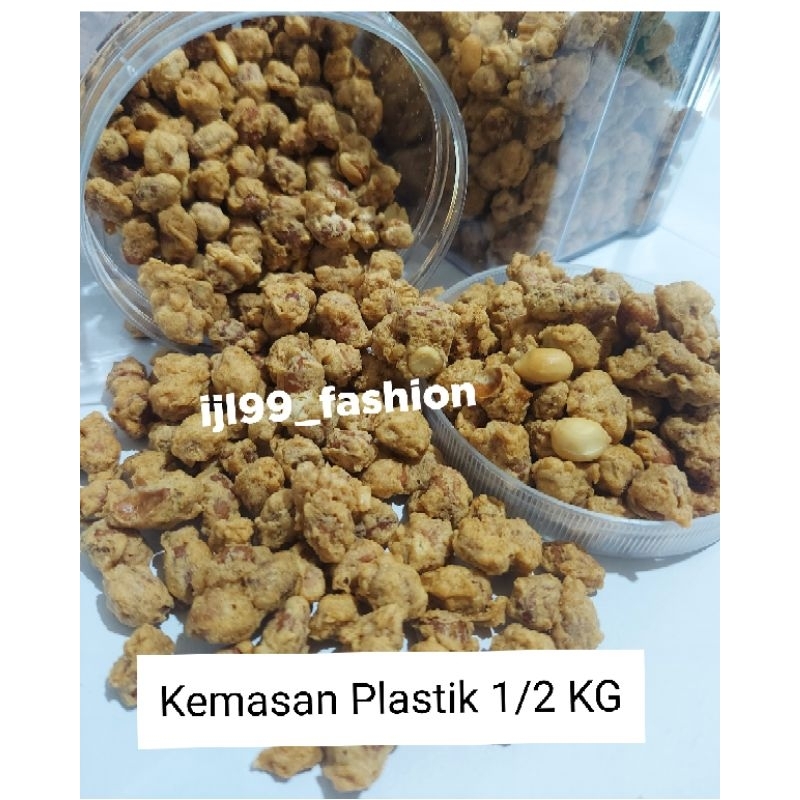 

Kacang Telur Medan 500gram / Kacang Goreng Tepung Renyah Perbungkus Setengah Kilo