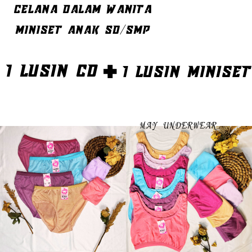 Paket Dalaman Wanita Celana Dalam Wanita Miniset Anak sd/smp Cawet Pakaian Dalam Wanita