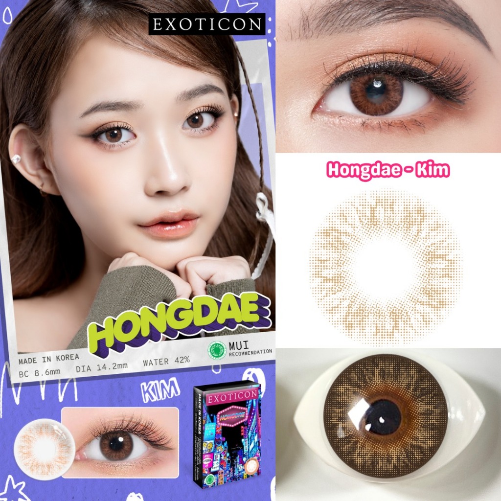 Softlens Hongdae Kim Hazel by Exoticon Diameter 14,5mm - Soflen Soplen Softlen