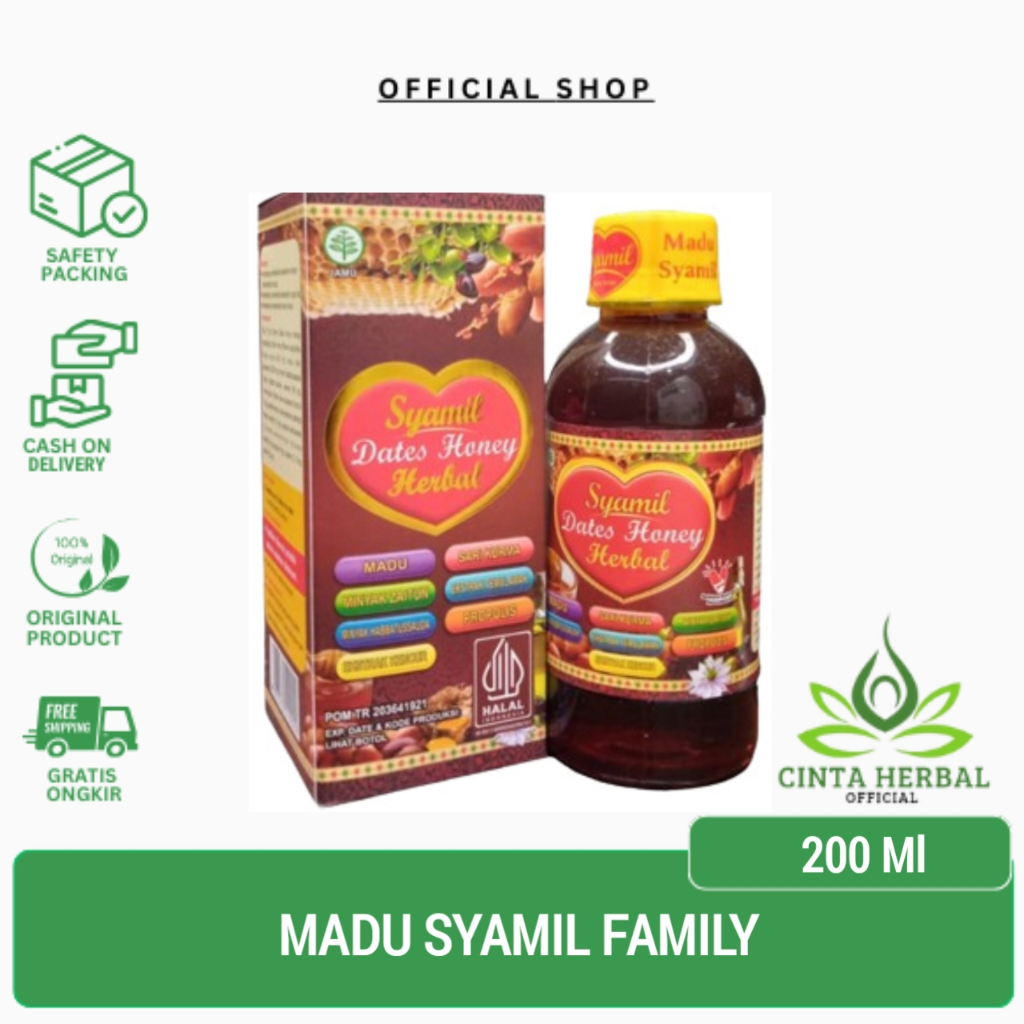 

Syamil Dates Honey Madu Lengkap Keluarga 200 ml ORIGINAL