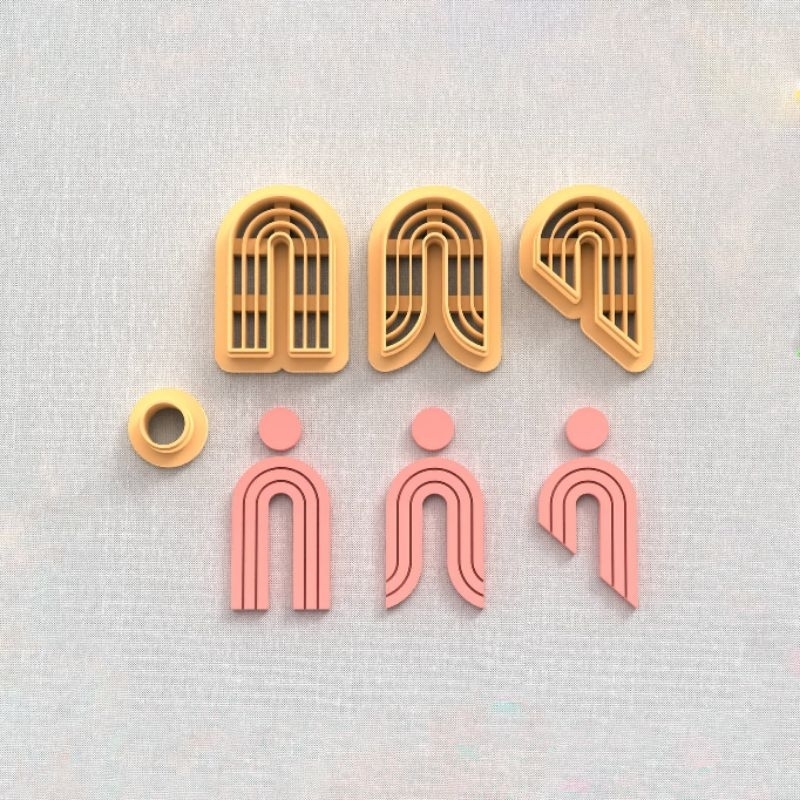 Geometric Boho | Polymer Clay Cutter | Cetakan Anting | Alat Clay | Parira Cutters