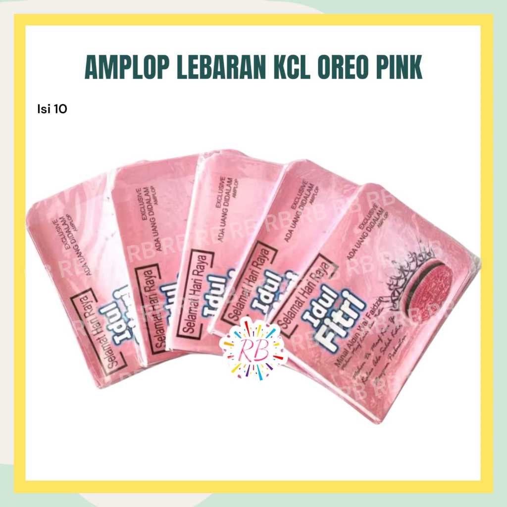 

Amplop LEBARAN IDUL FITRI KECIL OREO Isi 10 / Angpau Idul Fitri Kecil Oreo Pink
