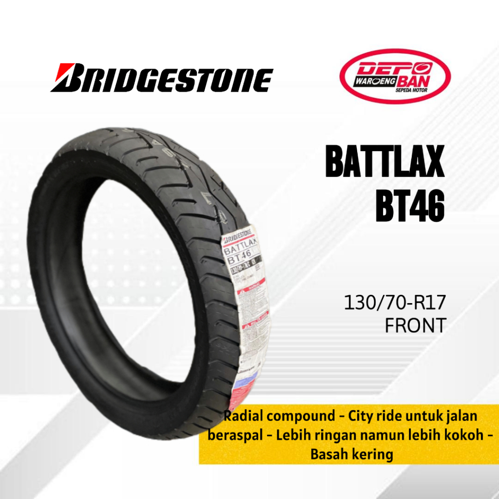 BRIDGESTONE BT46 Tubeless 130/70 R17 BATTLAX