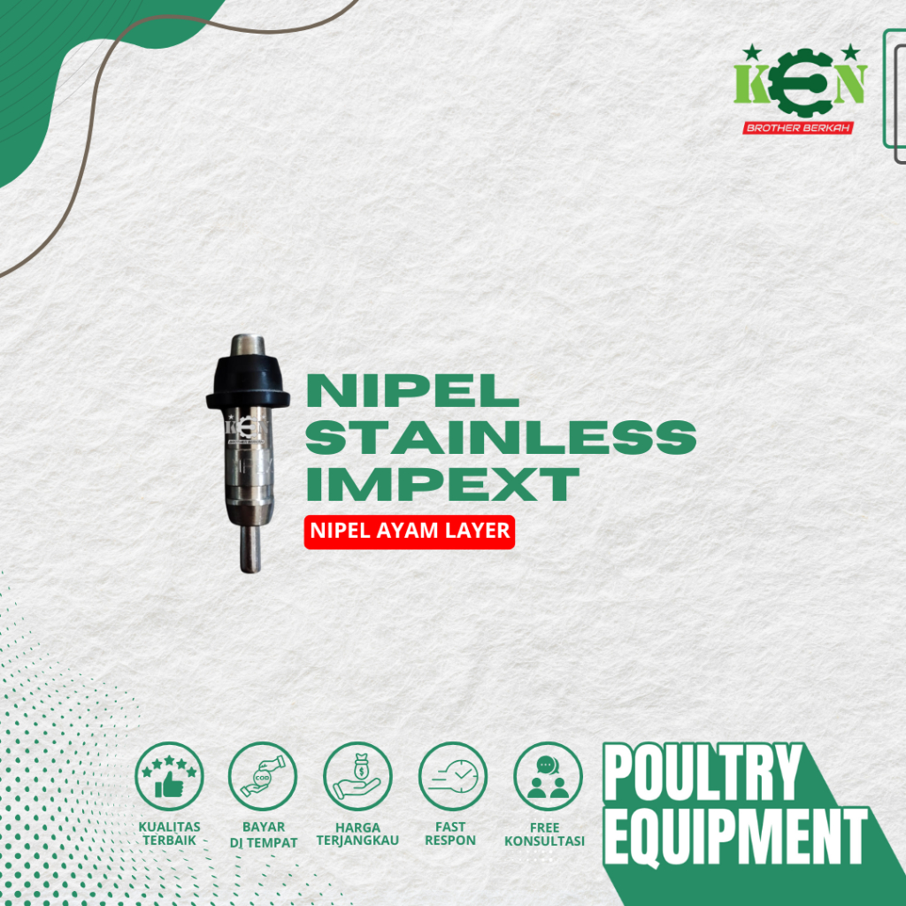 Nipel Nipple Stainless Impext Drinker Tempat Minum Ayam dan Puyuh IMPEXT ASLI