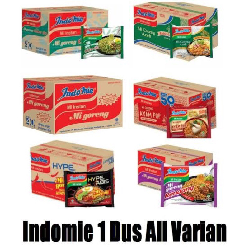 

[DUS isi 40] INDOMIE goreng All varian semua rasa karton isi 40 indomie aceh ayam geprek rendang