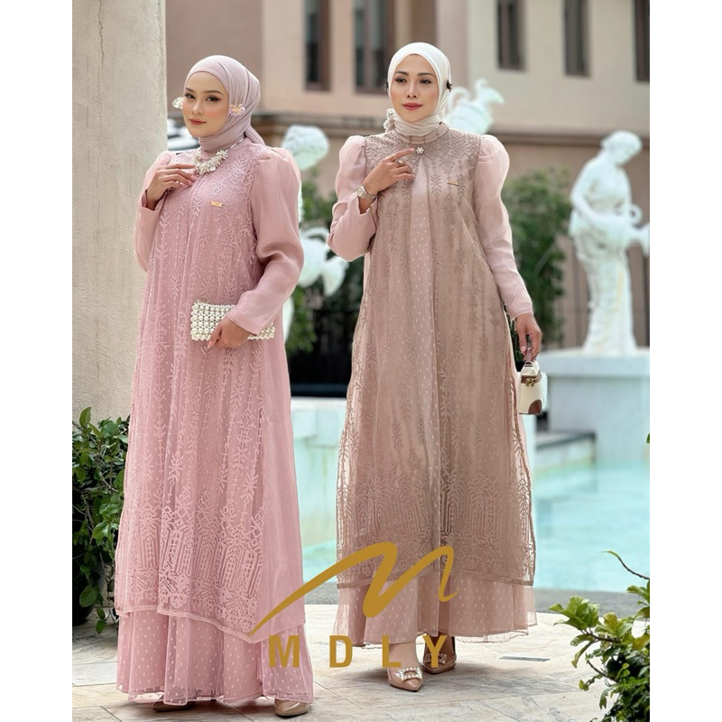 GAINA DRESS MDLY | ZENARA DRESS MDLY | DRESS TULLE BRUKAT PREMIUM | DRESS ORI MDLY TERBARU 2024 | DR