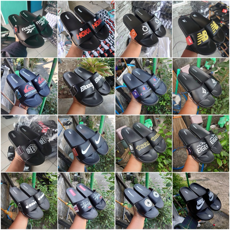 paket murah usaha grosir sandal slop selop slide slip on pria wanita
