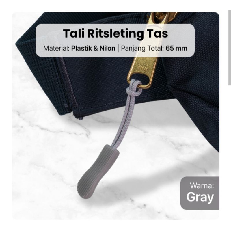 Tali resleting tas gantungan plastik