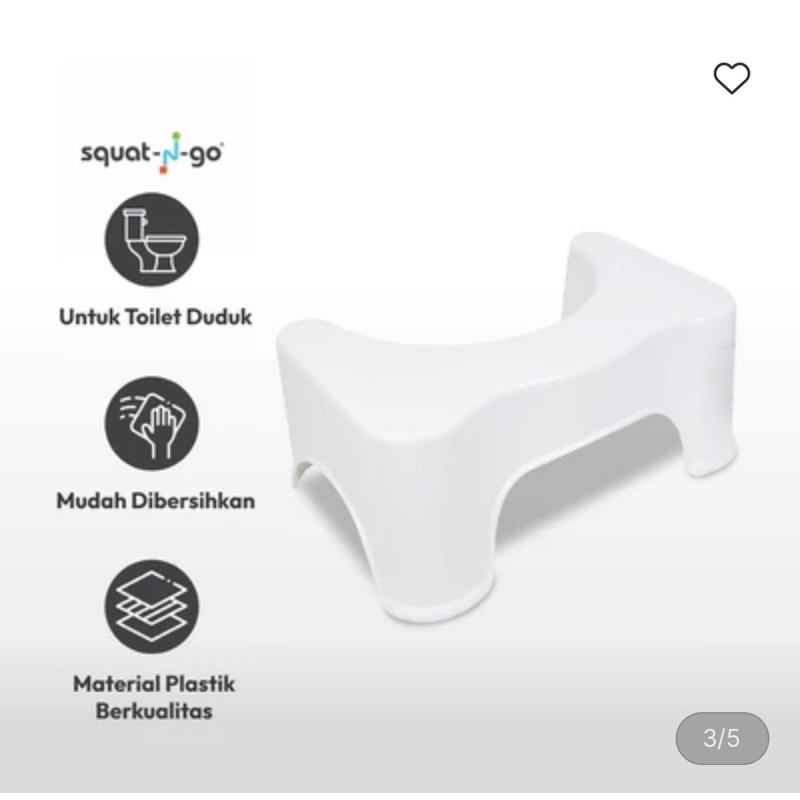 Squat N Go Bangku Pijak Toilet - Putih