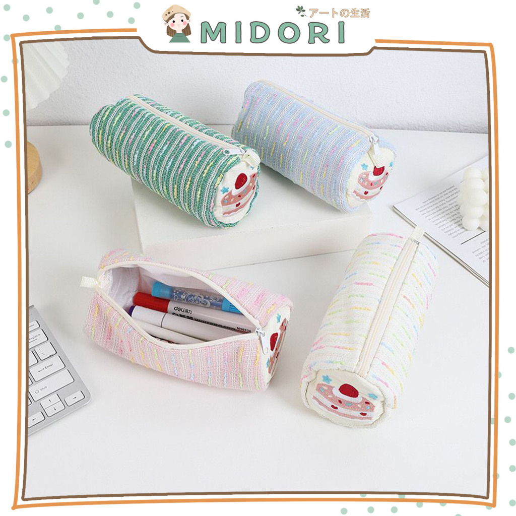 

[MIDORI] Kotak Pensil CUTE STRAWBERRY CAKE Pencil Case Pencil Bag Tempat Pensil Resleting Stationery Multifungsi - F0314