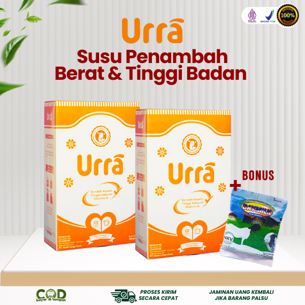 

URRA Susu Kambing Saneen Untuk Penambah Berat Badan & Tinggi Badan Anak - 2 Box + Daymilk Saset