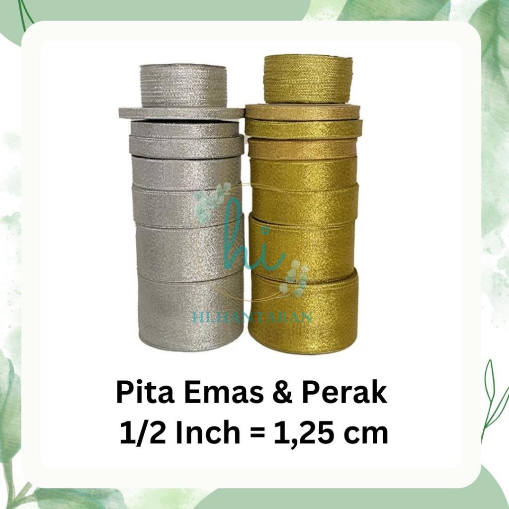 

[1 ROLL] TERMURAH PITA EMAS/PERAK 1/2 INCH = 1.25 CM