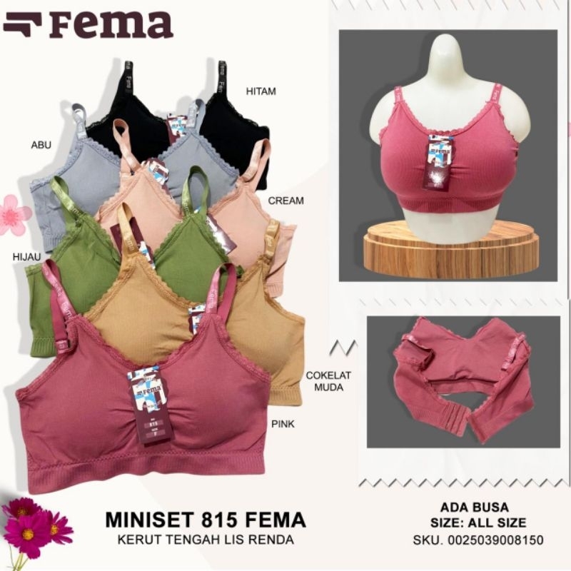 SPORT BRA BH MINISET BAHAN RAJUT FEMA PENGAIT 3 GYM Olahraga TANPA KAWAT PAKAI Busa SEAMLESS TANPA J