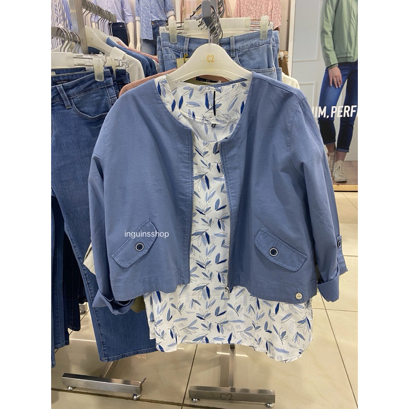 C2 set blouse wanita 2in1 inner + outer