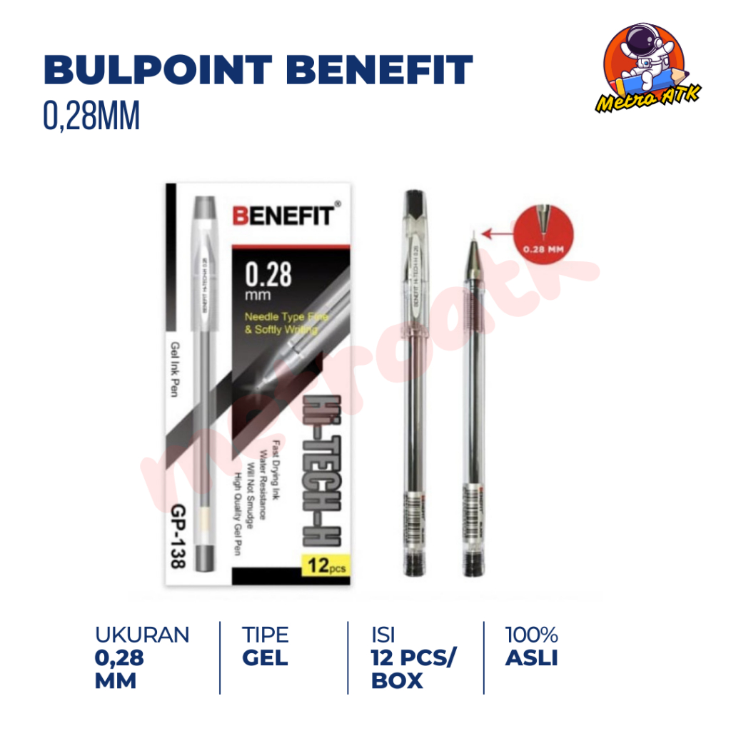 

BOLPOINT GEL PEN BENEFIT GP-138