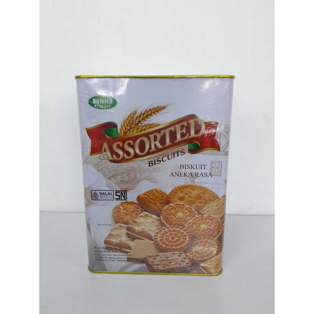 

Borneo Assorted Biscuits Kaleng Segi | Berat Kemasan 650g | Biskuit Enak Beraneka Rasa