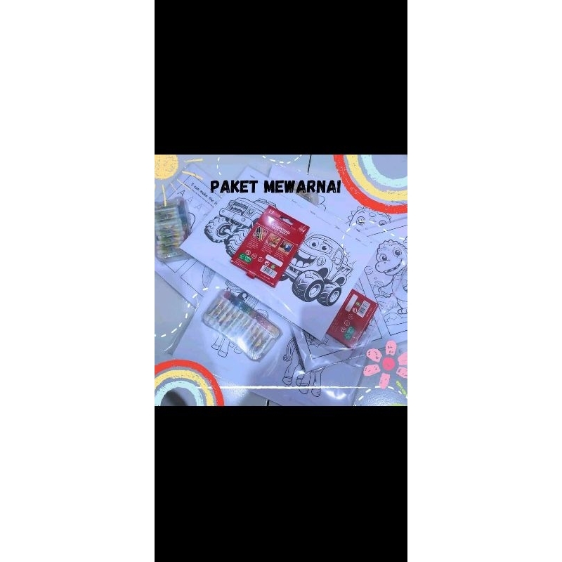 

set mewarnai + pensil warna