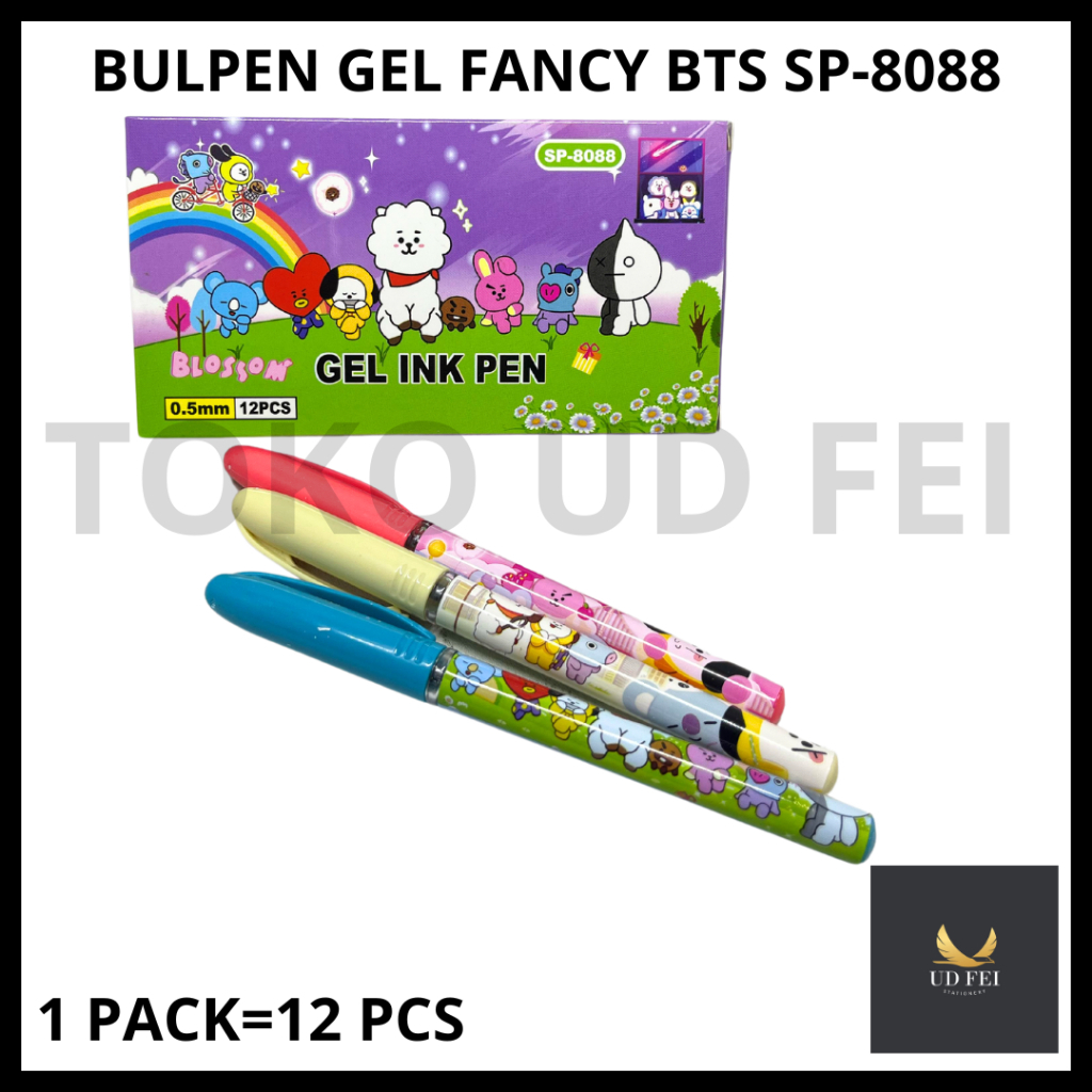 

(1 PACK=12 PCS) BULPEN GEL FANCY SP 8088/ BULPEN GEL BTS/ BULPEN GEL FANCY KARAKTER