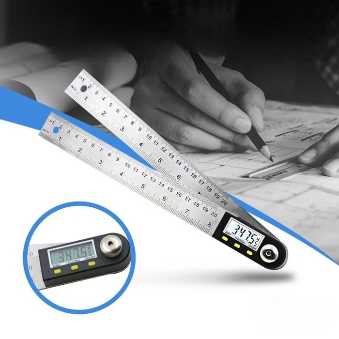 

Penggaris Digital Goniometer Inclinometer Level Angle 20cm Stainless Steel LCD
