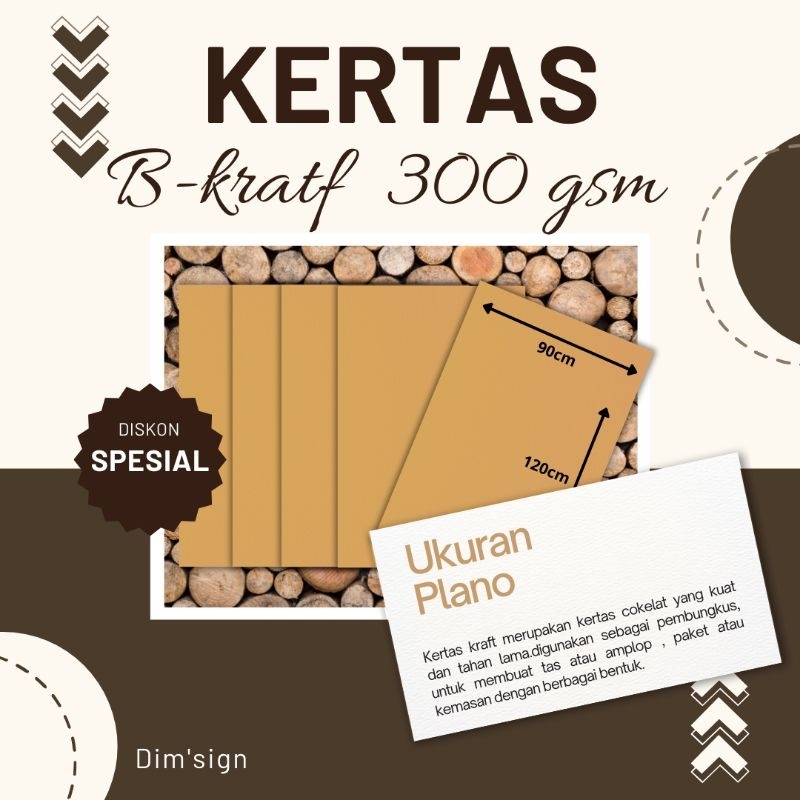 

Kertas Coklat/B-kratf 150 gsm/200 gsm/275 gsm/300 gsm ukuran plano 90 cm ×120 cm