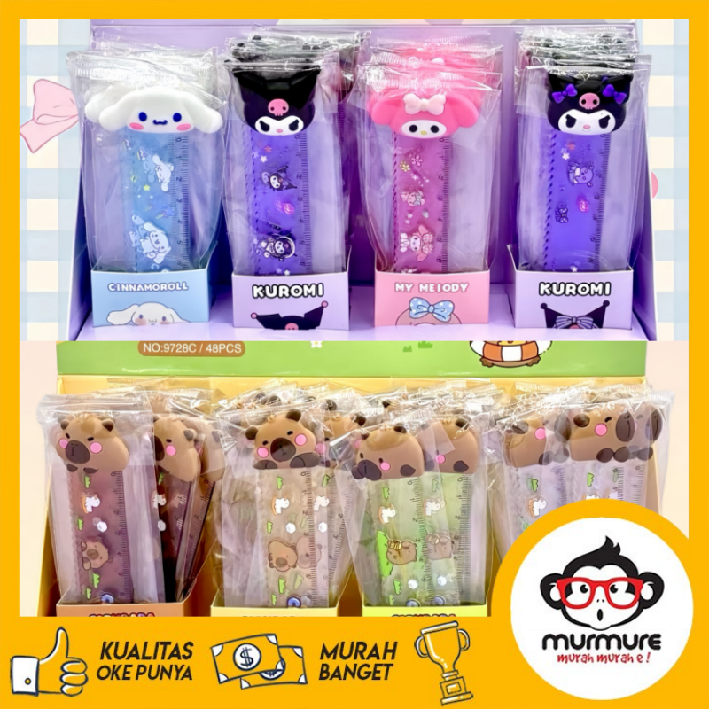 

MURMURE I PENGGARIS PREMIUM KUROMI / PENGGARIS RUBBER HEAD KUROMI 15 CM / PENGGARIS MELODY SANRIO / PENGGARIS CAPYBARA