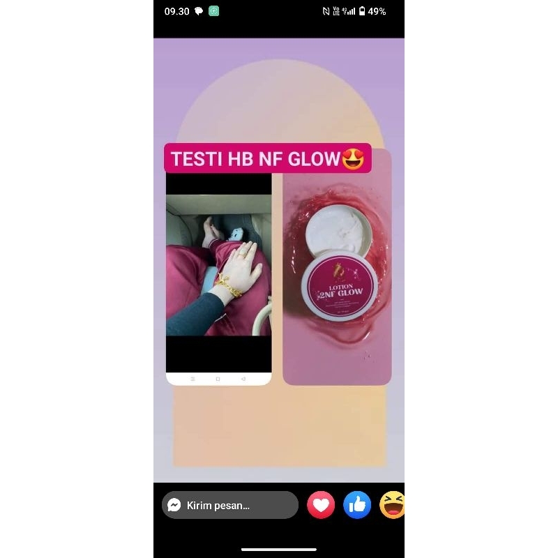 body lotion 2NF glow 3 pot (resseler)