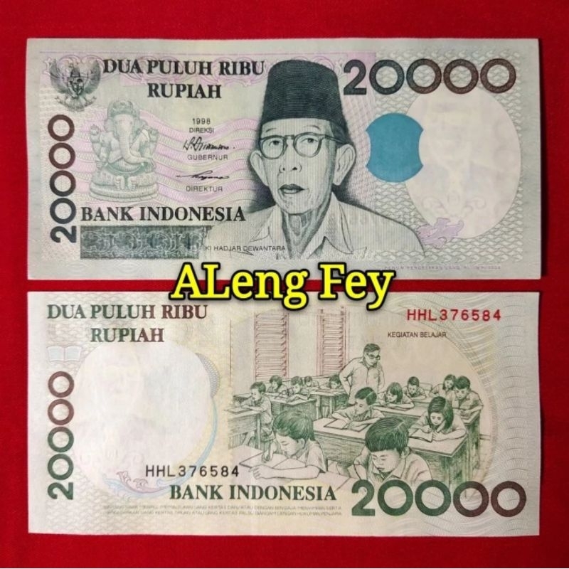 uang kuno 20.000 Rupiah ki Hadjar Dewantara 1998
