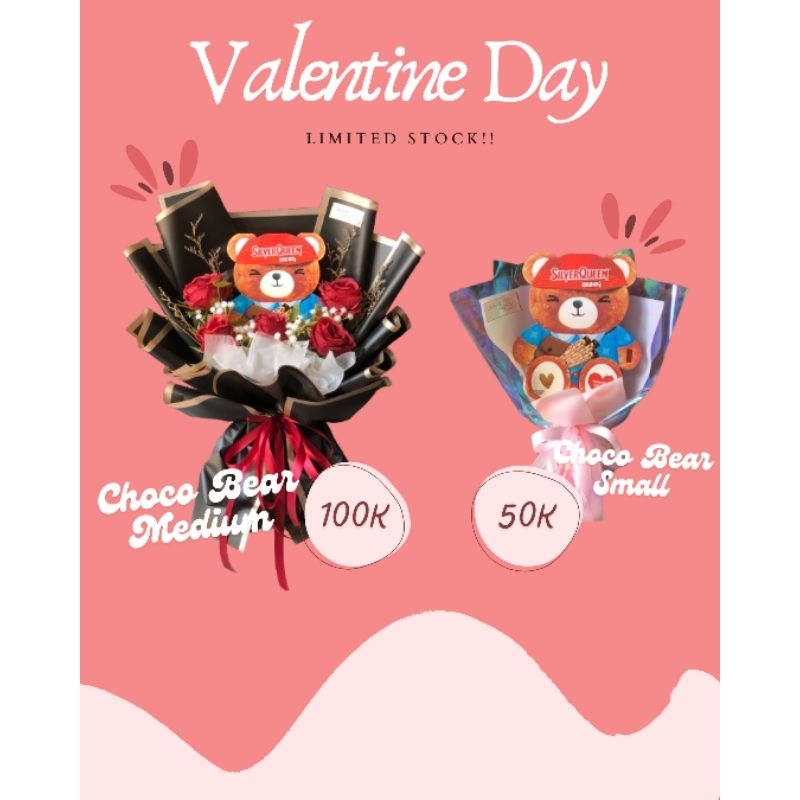 

Valentine Day Buket Choco Bear Medium 100K
