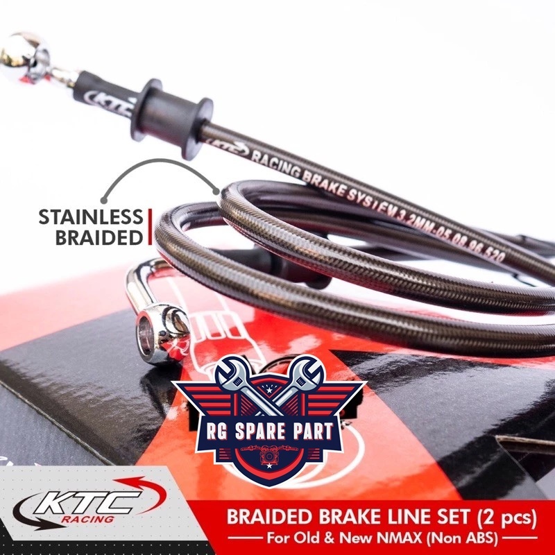 Selang Rem KTC SET Depan Belakang Nmax Non Abs / Nmax / Sparepart Motor / Selang Rem Nmax /  Motor