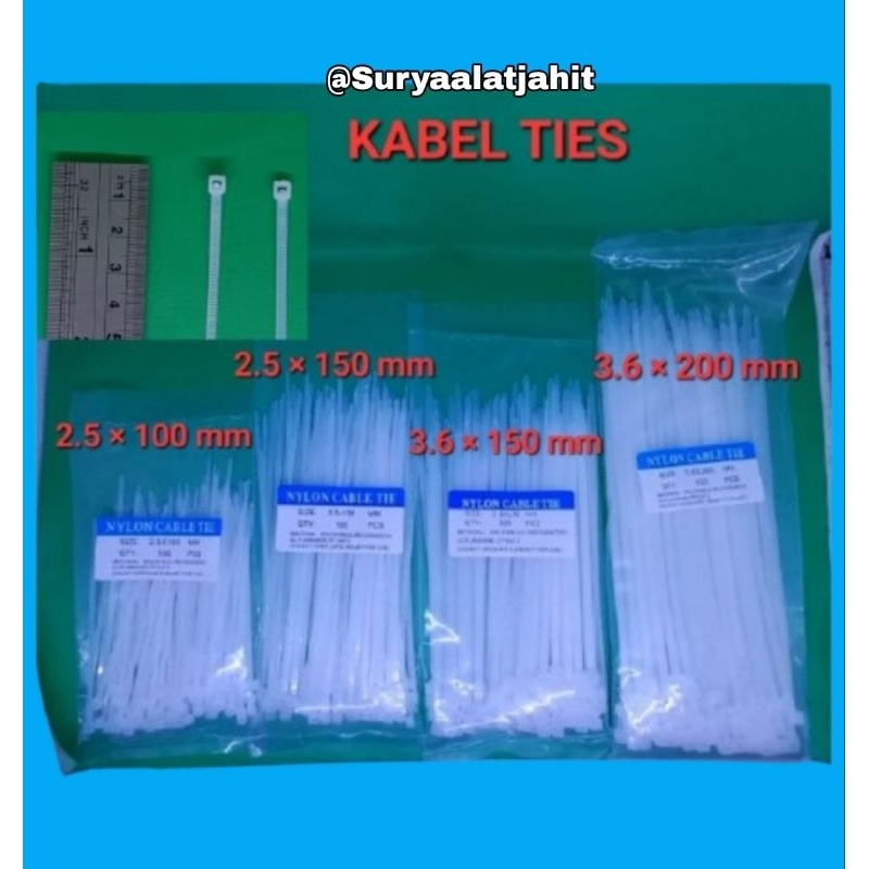 

Nylon Cable Tie size 2.5x150mm @100pcs/1bks =rp.3.500/1bks