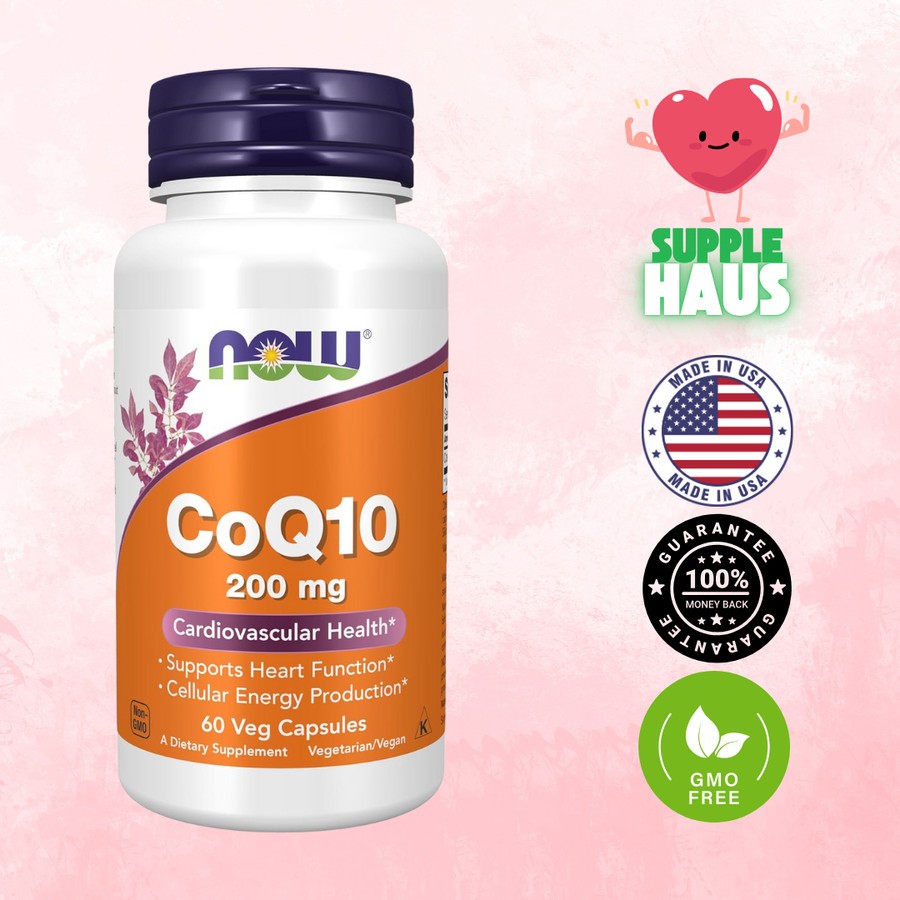 Now CoQ10 200mg 60 Veg Capsules
