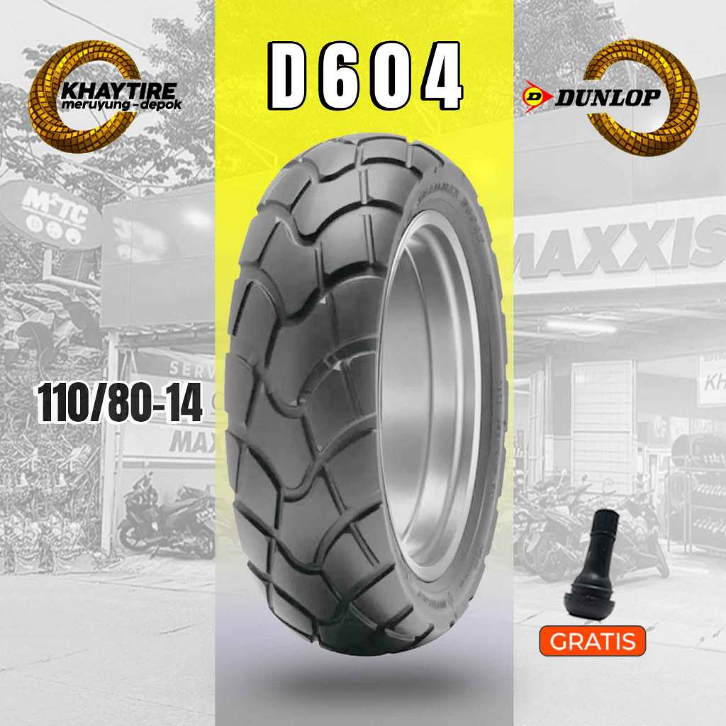 Ban Depan Motor HONDA ADV - PCX 160 DUNLOP D604 110/80 Ring 14 Tubeless