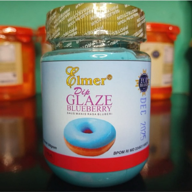 

ELMER DIP GLAZE BLUEBERRY REPACK 200 GRAM ( Repack Botol )