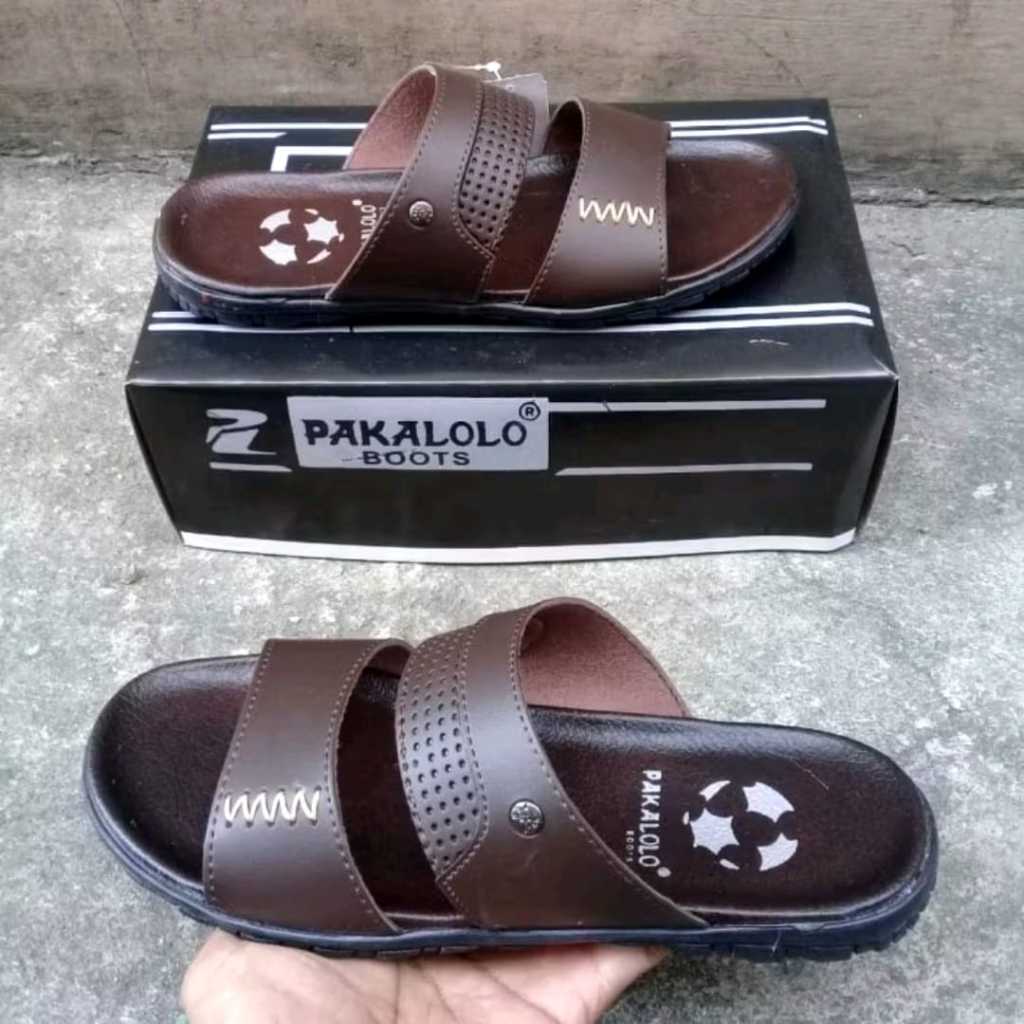 Sendal Pria Kulit Asli 100% Original Sandal Selop Pakalolo Model Terbaru
