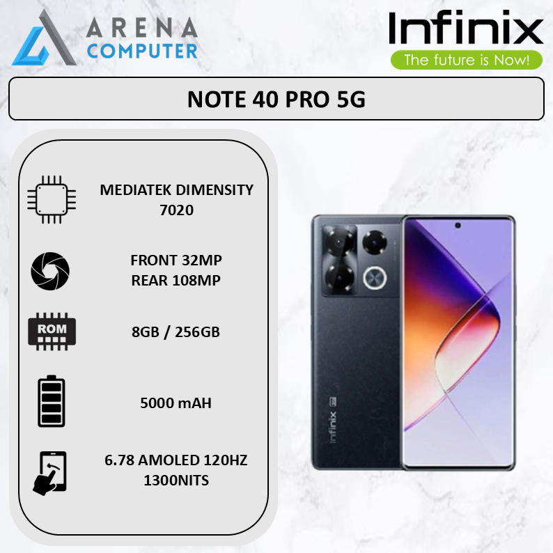Infinix Note 40 Pro 5G 8/256GB - Mediatek Dimensity 7020 - AMOLED 120Hz - NFC