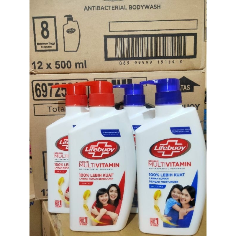 Lifebuoy bodywash sabun mandi cair pump/ botol 500ml