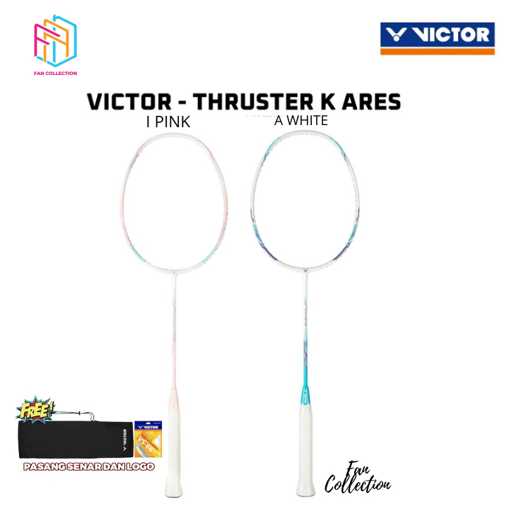 Raket Badminton Victor Thruster K Ares / TK ARES I Pink / TK ARES A White