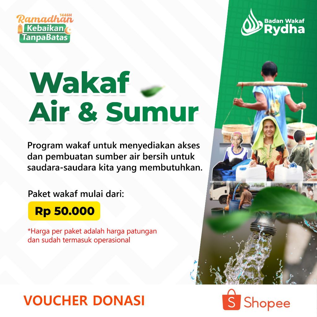 Wakaf Air dan Sumur Untuk Yatim Dhuafa dan Masjid - Kebaikan Tanpa Batas