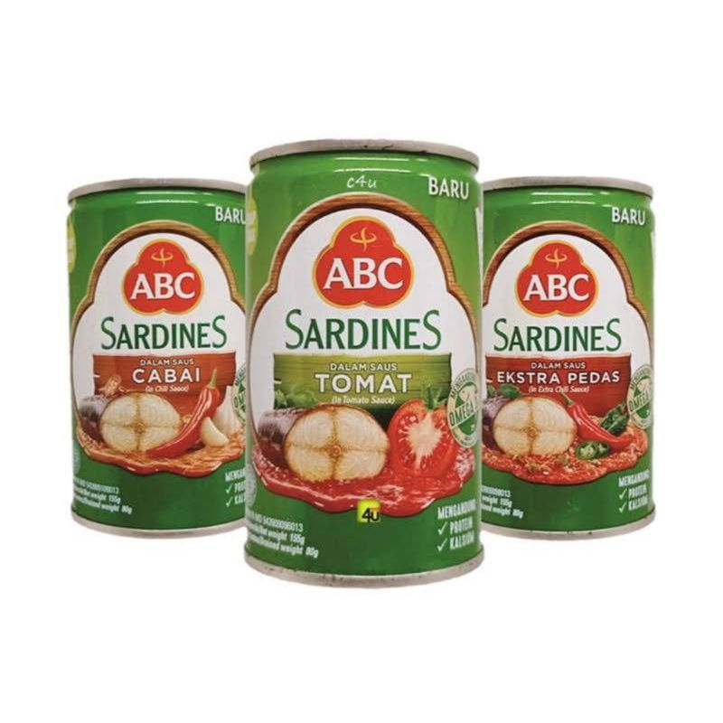 

Sarden ABC 155 gram Varian Tomat Cabai Sardines ABC Sarden ABC Kecil