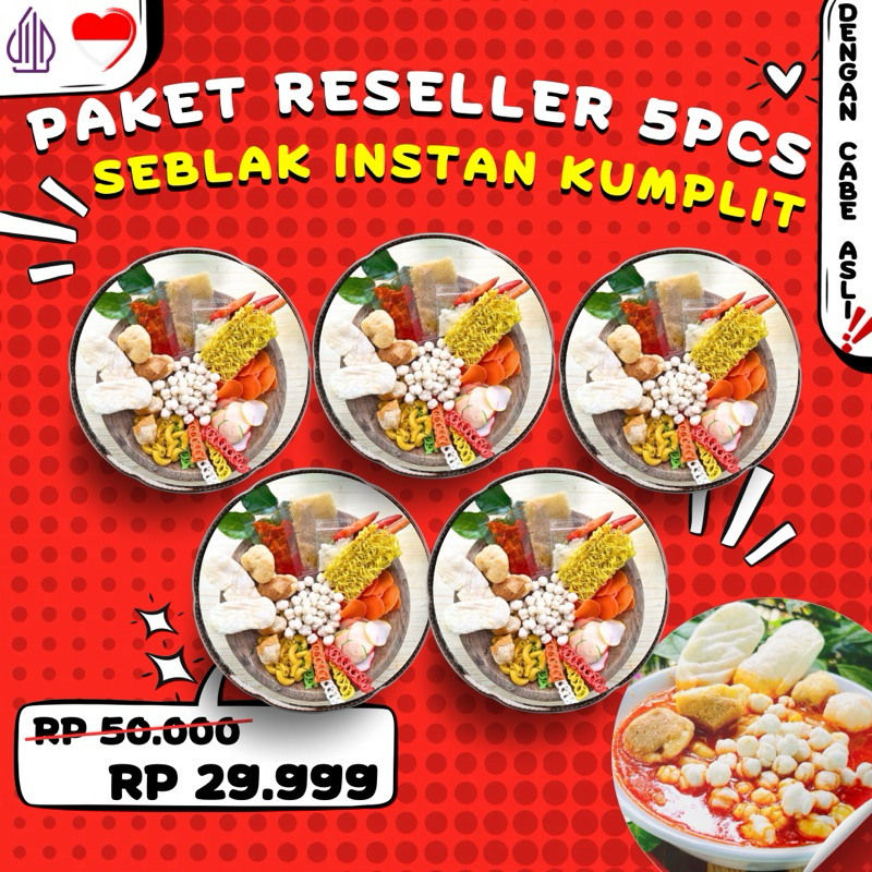 

Paket Reseller Seblak Instan 5pcs Kumplit Jualan Murah Riseler Tatanggi Reseler Bandung