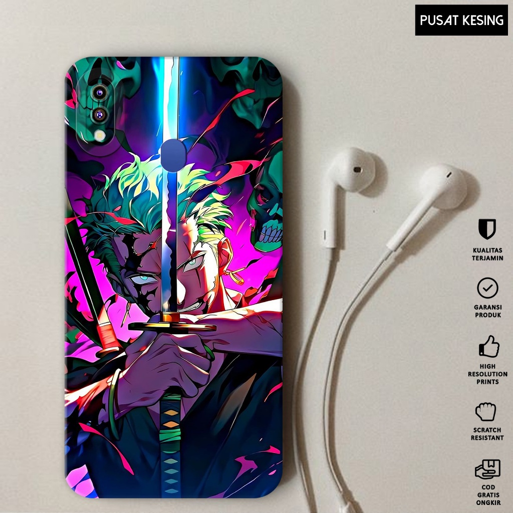 CASE SAMSUNG M20 - Case Hp Samsung M20 Motif Zoro - Softcase Hp Samsung M20 - Casing Hp Samsung M20 