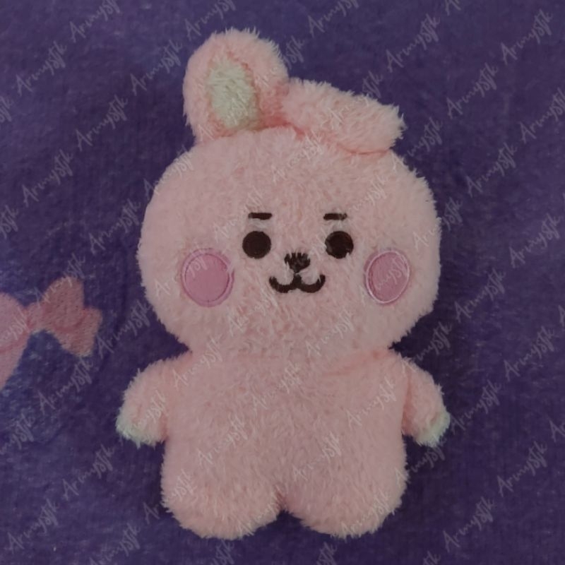 Official BT21 Japan Baby Chimmy Cooky Standing Doll Tatton Size S 18 cm Boneka Clothes Doll Fluffy C