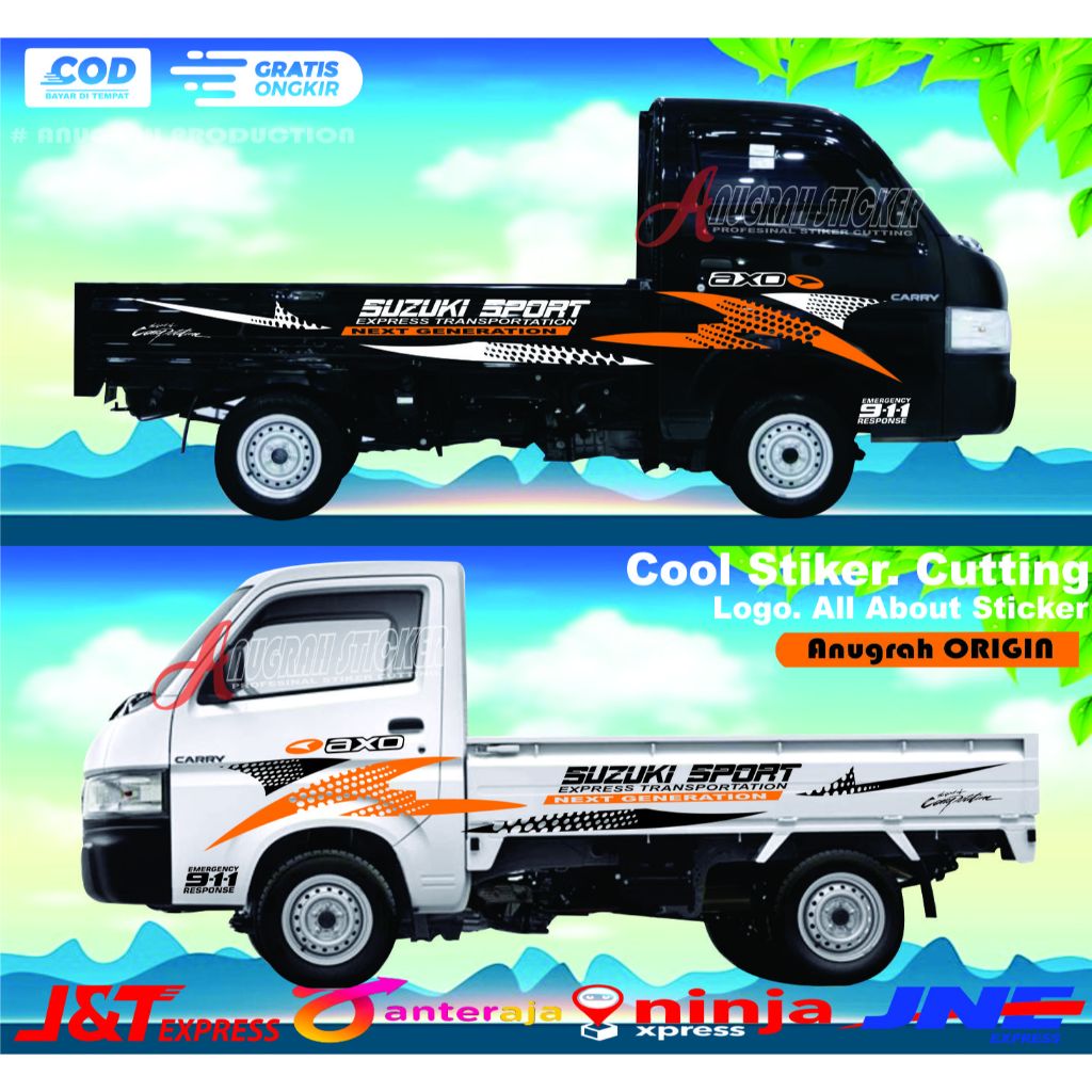 Promo Stiker mobil pick up new carry stiker variasi body pick up new carry